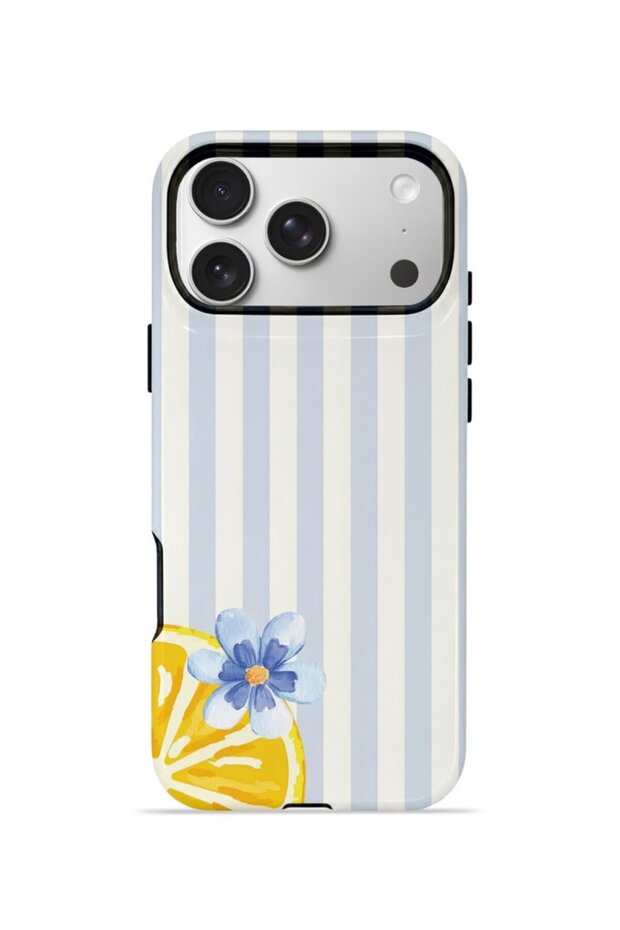 iPhone 17 Pro Vorian Dual Layer Case Blue Lemon Blossom