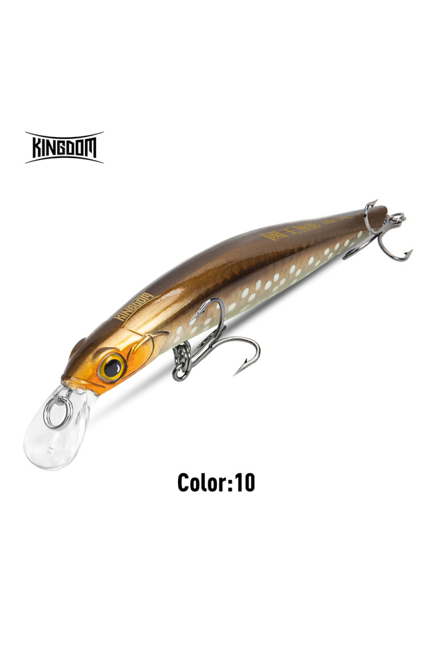 KINGDOM 80mm 9g 9506-10 Kingdom Sinking Minnow Saltwater Fishing Lures Crankbait Hard Baits Good A