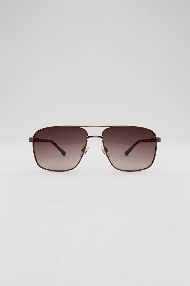 Men's Orion Geometric Metal Frame Sunglasses Gold