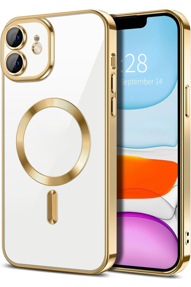 Case for iPhone 11 with Camera Lens Protection M-Safe Supporting Transparent Silicone Kross Cover