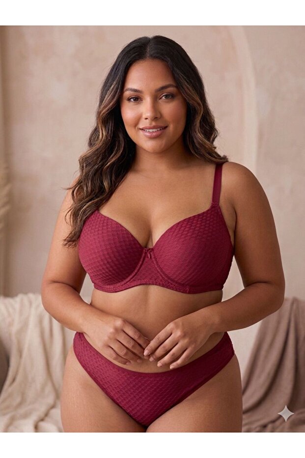C Cup Large Size No Support Supportive Bra Set