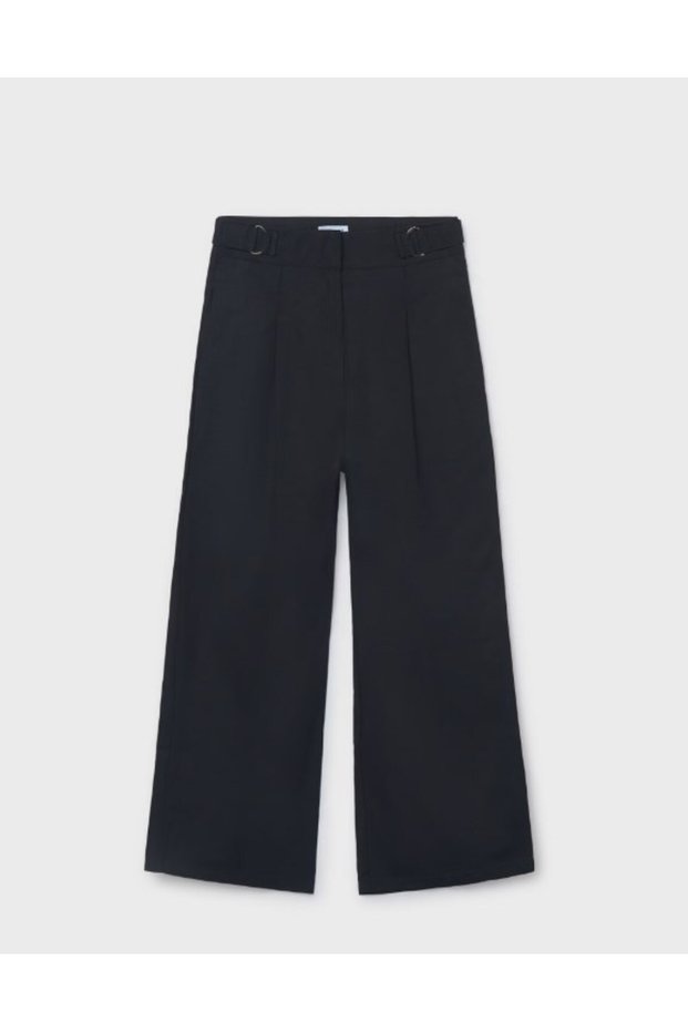 Girl's Pants with Belt Detail 8-18 Years Black