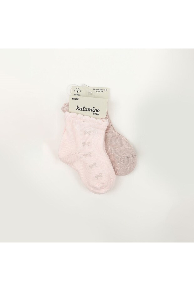 Minimi 2-Piece Baby Girl Socks 44162