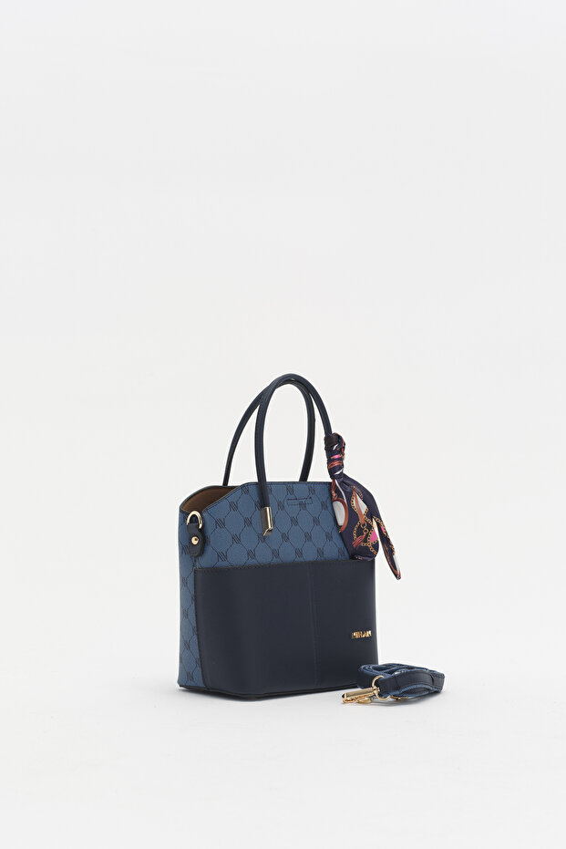 Monogram Tote Bag Navy Blue
