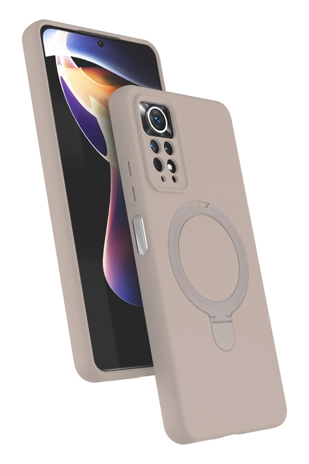 Ilkeshop New Redmi Note 12 Pro 4g Regal Magsafe Stand Cover - (163400) Desert Titanium