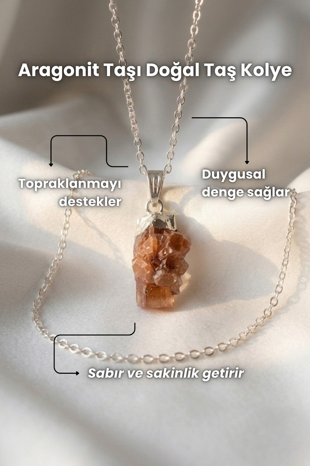Aragonite stone natural stone necklace