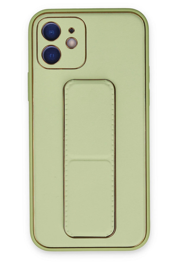 Ilkeshop New iPhone 12 Case Coco Leather Stand Cover - (201826) Aqua Green