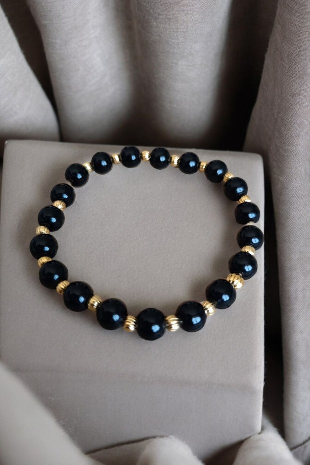 Shiny Onyx Stone Bracelet Dorika Bracelet Men's Bracelet Women's Bracelet Lucky Bracelet