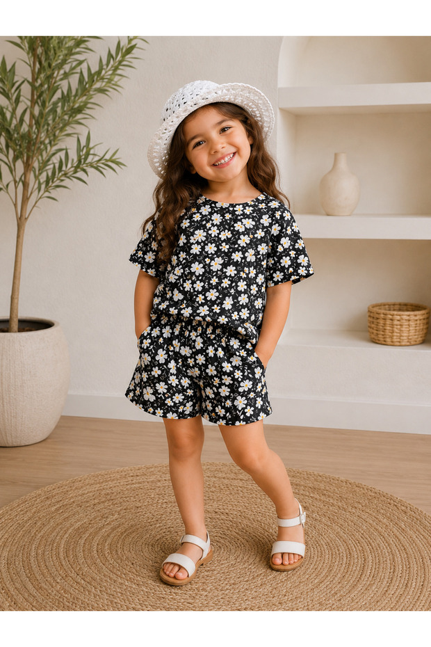 Girl's Hat and Shorts Set