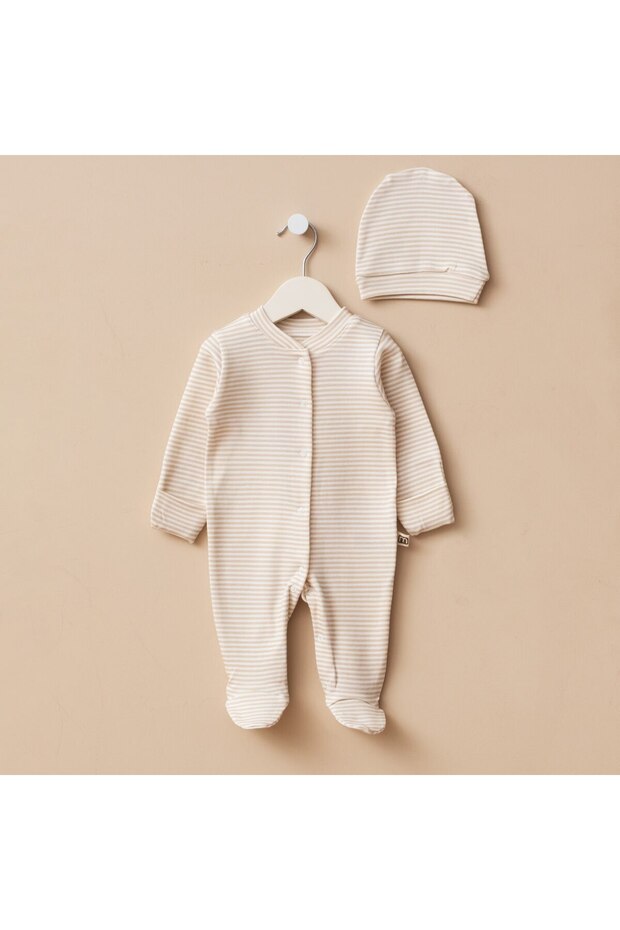 Newborn Baby Girl and Boy Cotton Hospital-Release Outfit Set with Hat and Booties