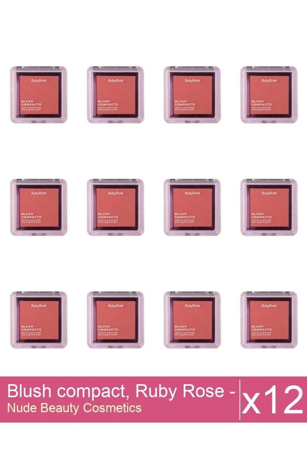 Set 12x Blush compact, Ruby Rose - BL 40, 7.3 g