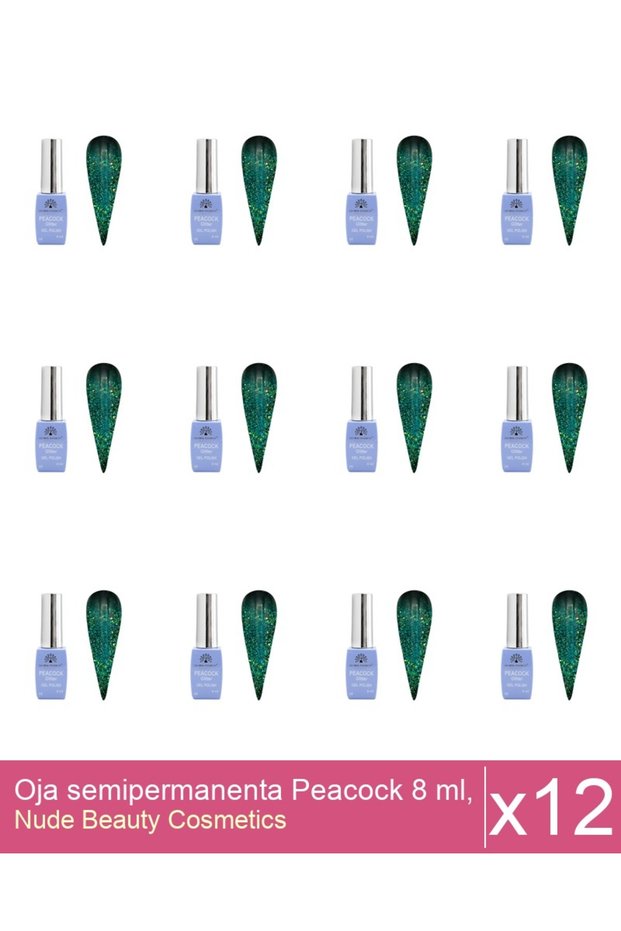 Set 12x Oja semipermanenta Peacock 8 ml, 08