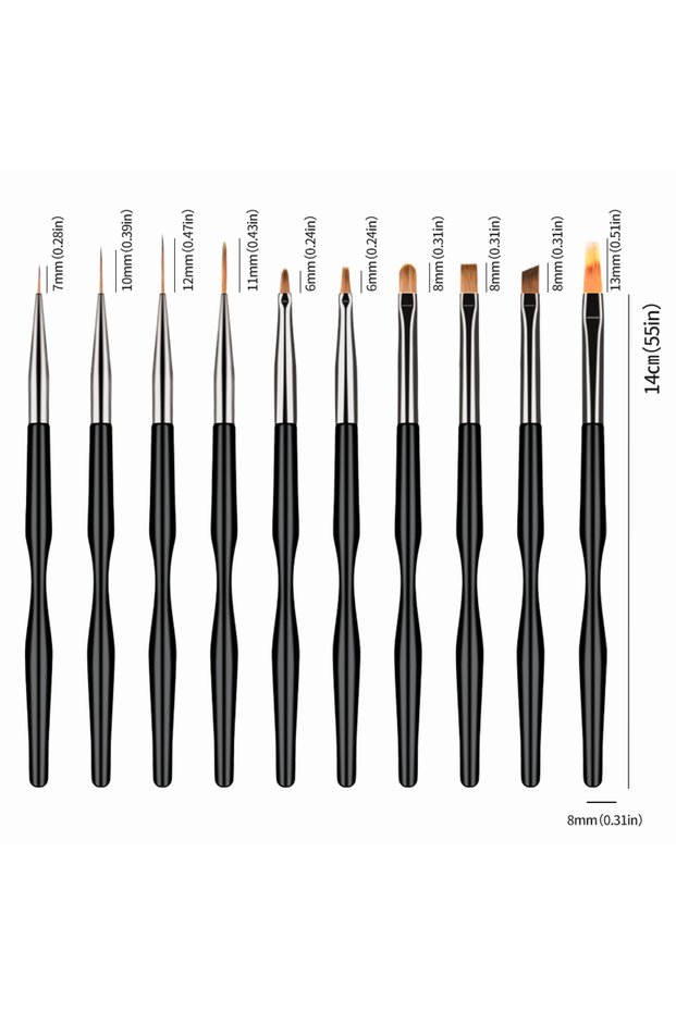 TB106-10pcs 7/9/10pcs Nail Art Pen Brush UV Gel DIY Painting Liner Pen Set Gel UV Polish Design for