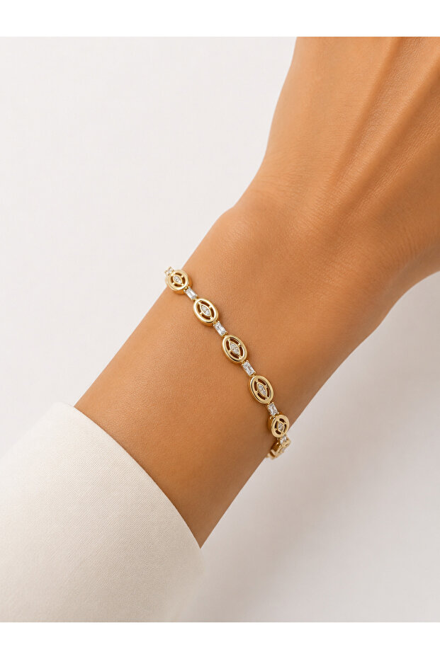 Brony Zircon Stone Gold Bracelet