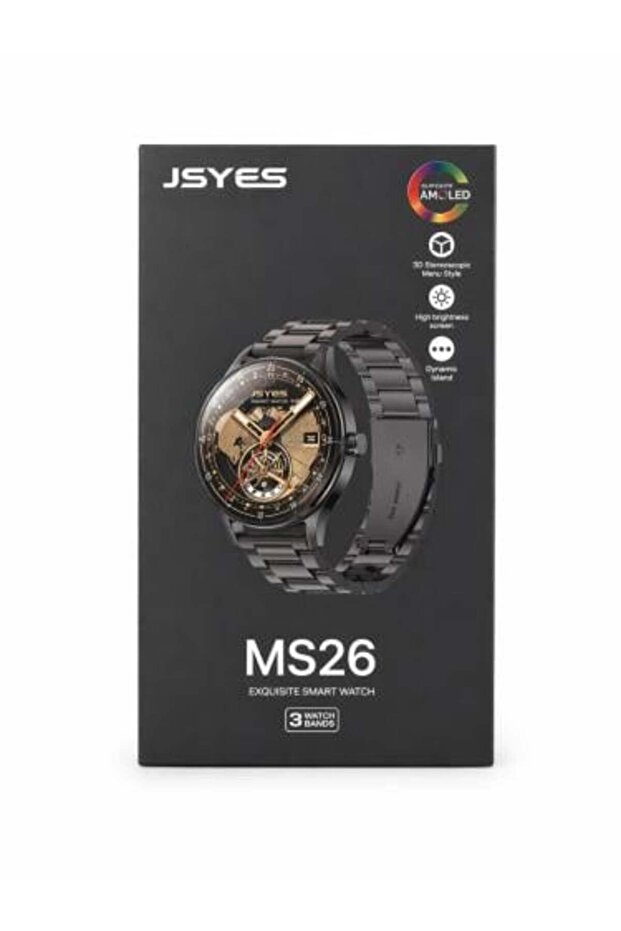 ساعة ذكية MS26 بشاشة AMOLED