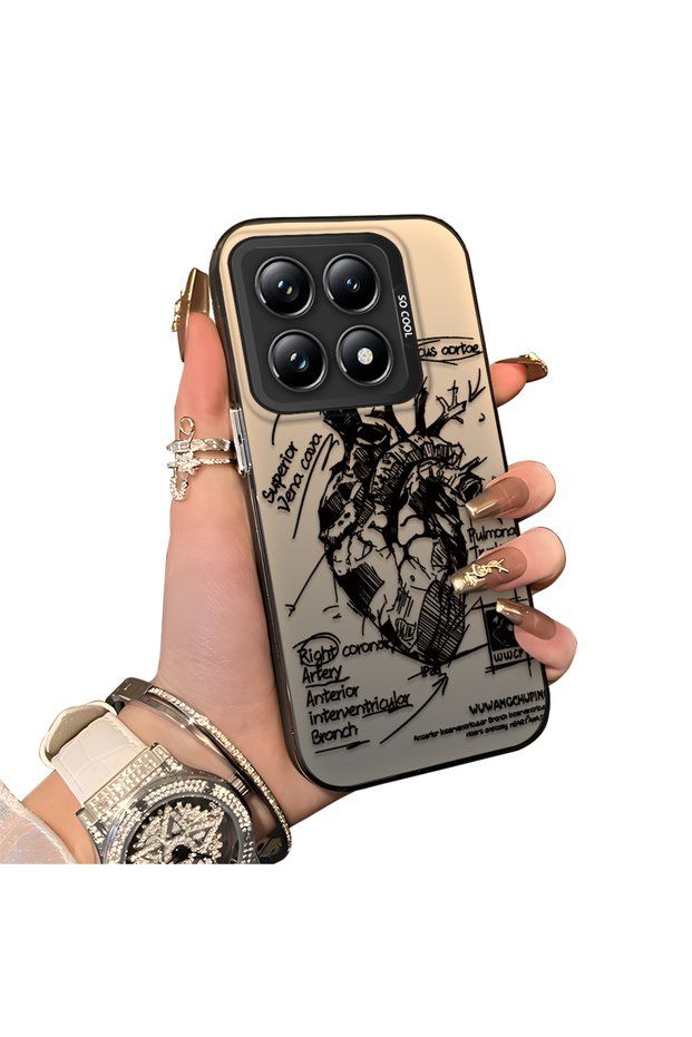 Xiaomi Mi 14t Pro Compatible Hard Acrylic Back Silicone Edge Lens Protection Case