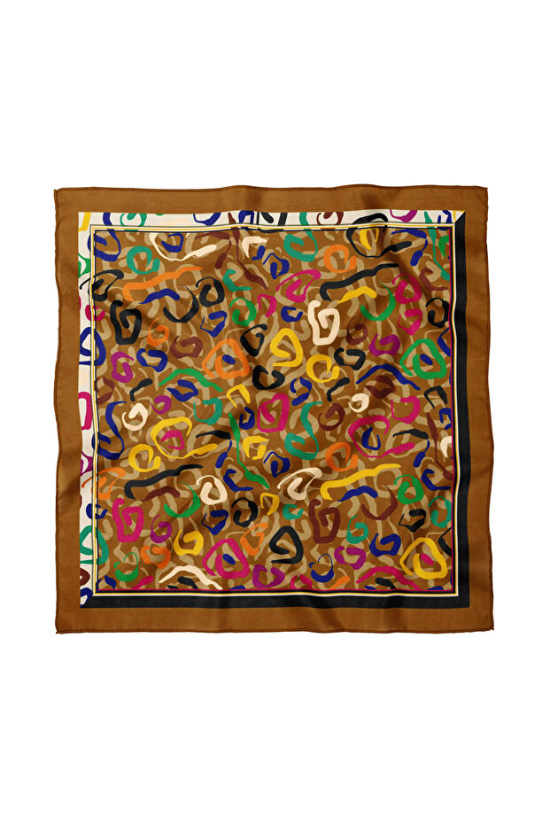 وشاح / باندانا بنمط هندسي 50x50 سم