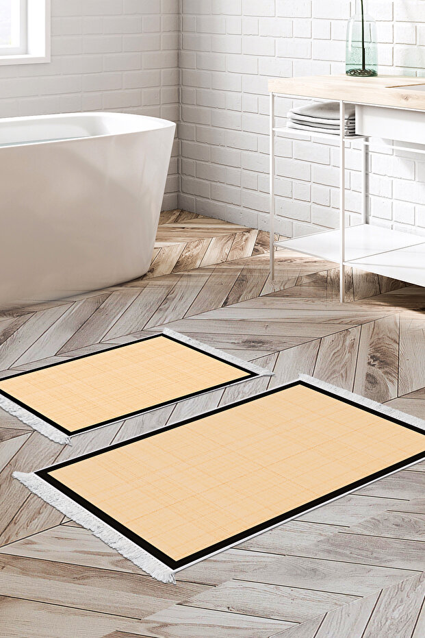 Non-Slip Base Djt Toilet Set Star Cotton Fringed Woven Pattern E5007