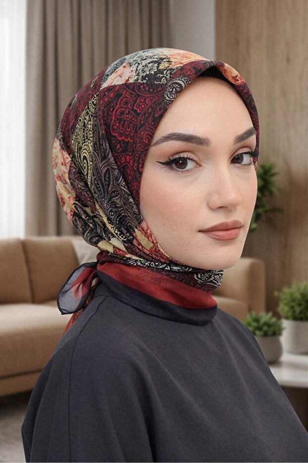 وشاح ناعم منقوش - 002