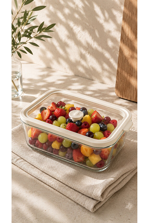 Glass Storage Container with Silicone Gasket and Leak-Proof Lid, Airtight – 470 ml / 800 ml / 1380 ml Meal Prep & Refrigerator Organizer