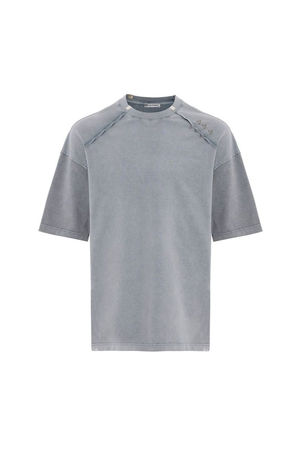 Washable collar detailed oversize t-shirt