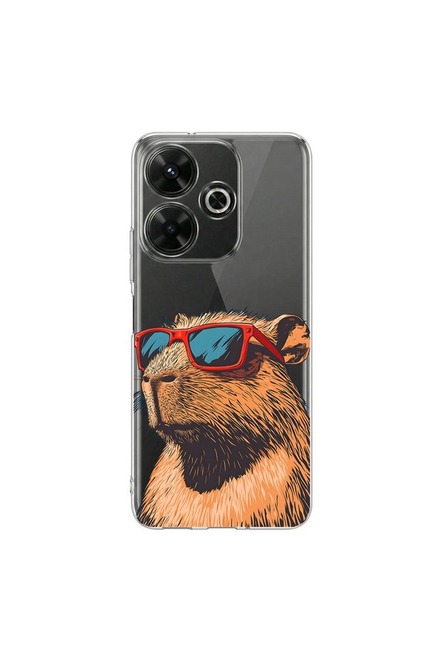 Redmi 13 Compatible Cool Animal 4 Design Transparent Case
