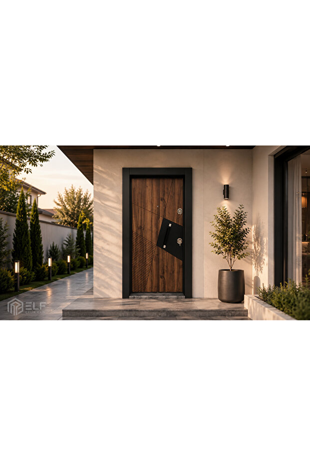 Laminox Çelik Kapı – Modern Ahşap Desenli Model 06