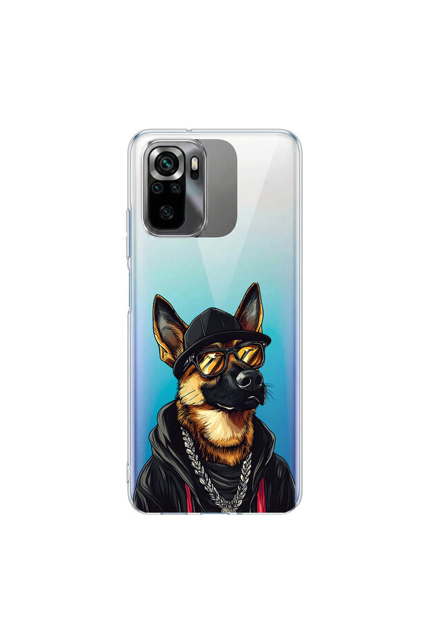 حافظة شفافة متوافقة مع Poco M5S بتصميم Cool Animal 7
