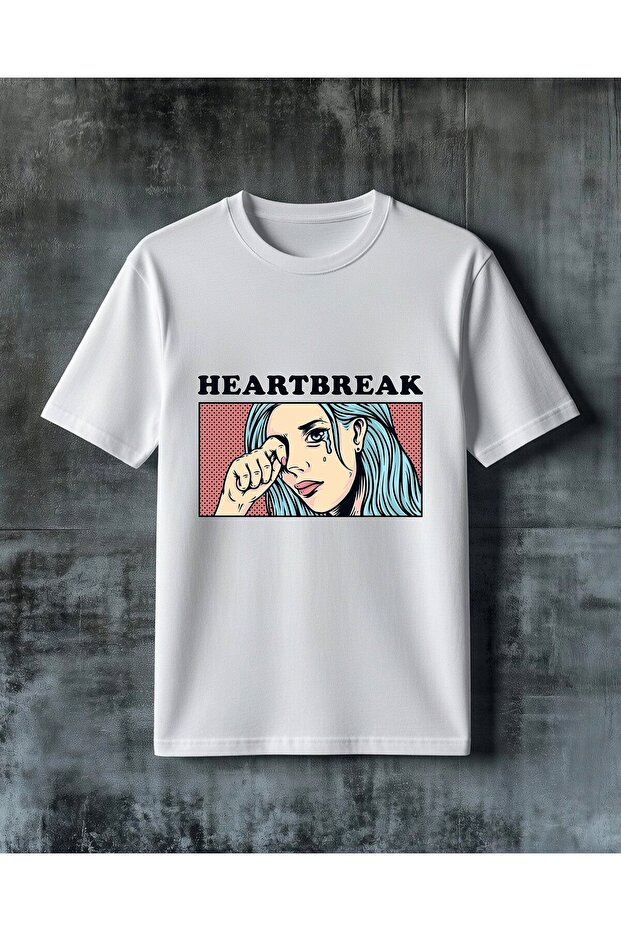 Heartbreak Kadin Yas Printed Oversize T-Shirt