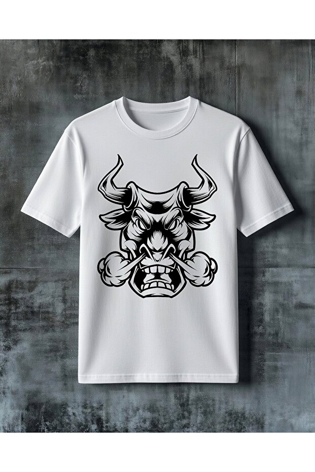Beaked Monster Black Print Printed Oversize T-Shirt