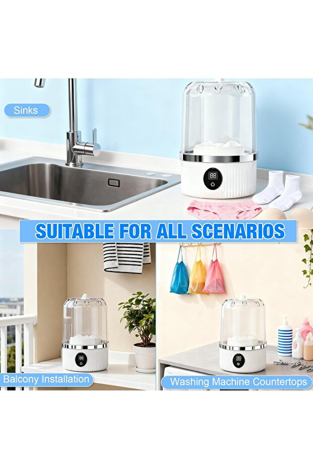 Rechargeable Mini Portable Washing Machine - 8