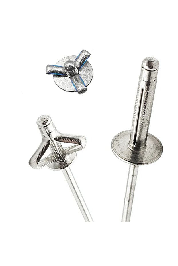 4.8x25mm-50pcs- 50pcs New 3.2mm 4.0mm 4.8mm Folding Blind Rivet Silver Tri-fold Aluminum Alloy Rivet