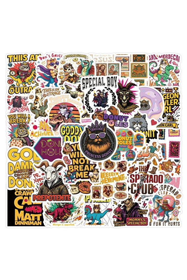 100Pcs 50Pcs Dungeon Crawler Carl Stickers Vinyl Waterproof for Laptop Phone Case Notebook Water Bot