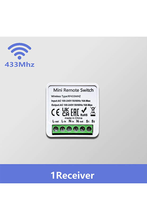 جهاز استقبال لاسلكي RF 433 ميجاهرتز 16 أمبير، مفتاح ذكي صغير للتحكم عن بعد في الإضاءة، مفاتيح تحكم عن بعد لاسلكية RF 433 ميجاهرتز