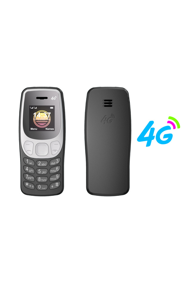 هاتف محمول أسود SERVO BM80 LTE صغير الحجم للغاية، شبكة 4G، تسجيل مكالمات تلقائي، اتصال سريع، قائمة سوداء، ثنائي الشريحة