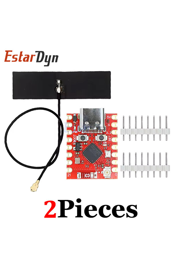 قطعتان من لوحة تطوير C3 Plus EstarDyn ESP32-C3 SuperMini Plus مع واي فاي وبلوتوث ESP32 C3 Super
