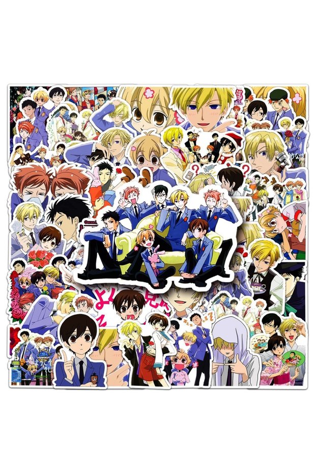 50pcs 50PCS Ouran High School Host Club Stickers Campus Love Animation Decals Kid Toy DIY Laptop Pho