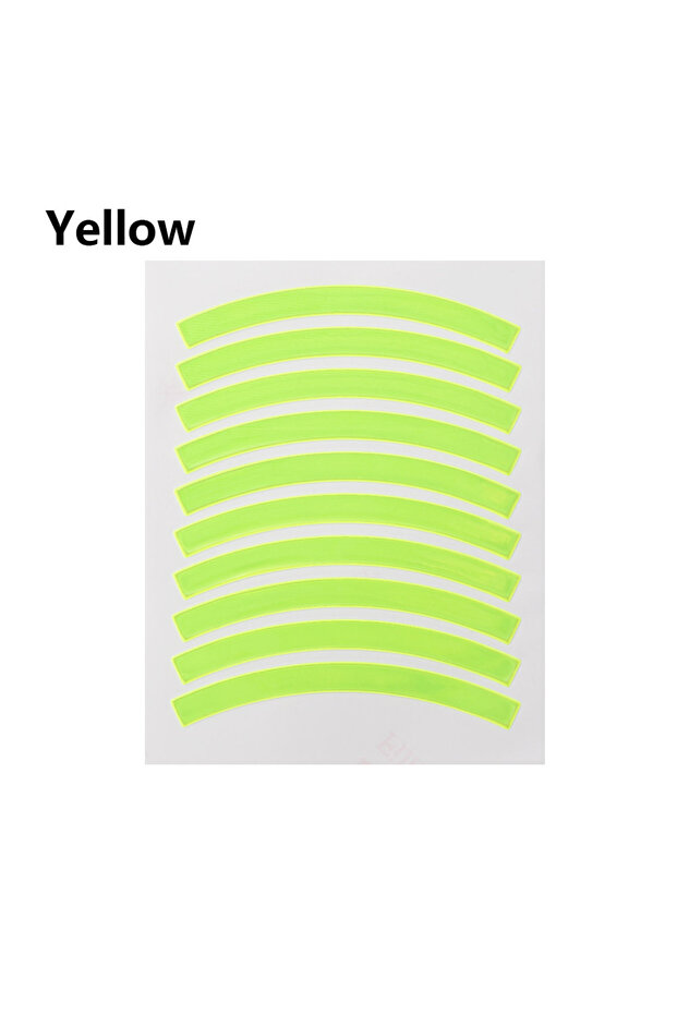 yellow 1set 1set Sheet Reflective Tire Stickers for Bicycles Motorcycles Boost Night Visibility Safe