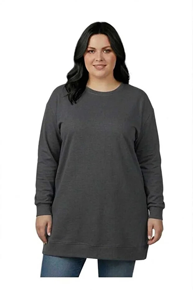 Women's Plus Size Tunic Sweatshirt