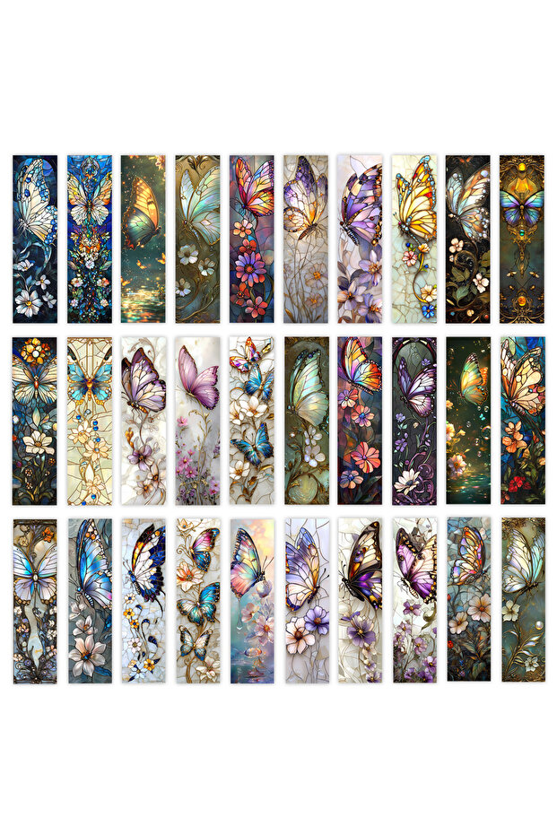 Mixed Color 32pcs, dreamy butterfly bookmarks, perfect for teachers, readers and book lovers, perfec