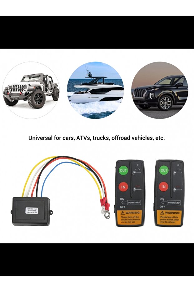 Wireless Winch Remote Control Kit Electric Winch Controller 75ft Range 12V 24V Wireless Control K... - 8