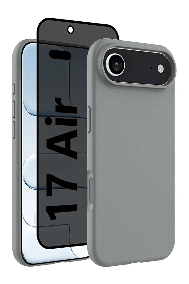 2Packs Liquid Silicone Protective Phone Case for iPhone 17 Air with Microfiber Lining & Privacy Screen Protector