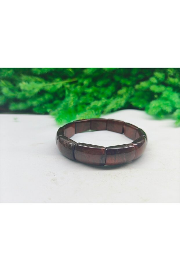 Red Tiger's Eye Natural Stone Bracelet Certified Energy Stone Unisex Stylish Design