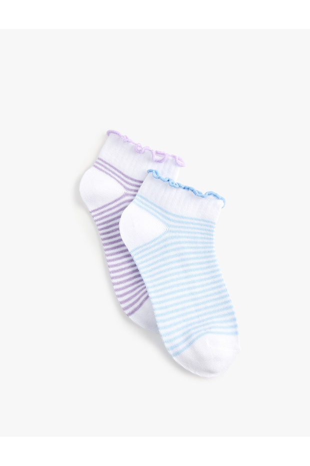 Cotton Striped 2-Piece Sock Set