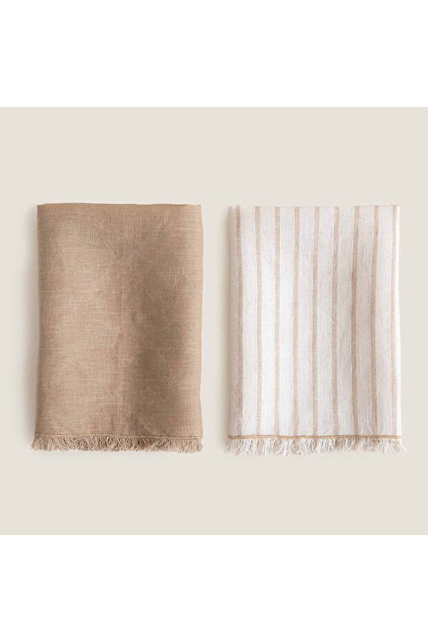 Unifie 2-Piece Napkin Set 45X45 cm Natural-Beige