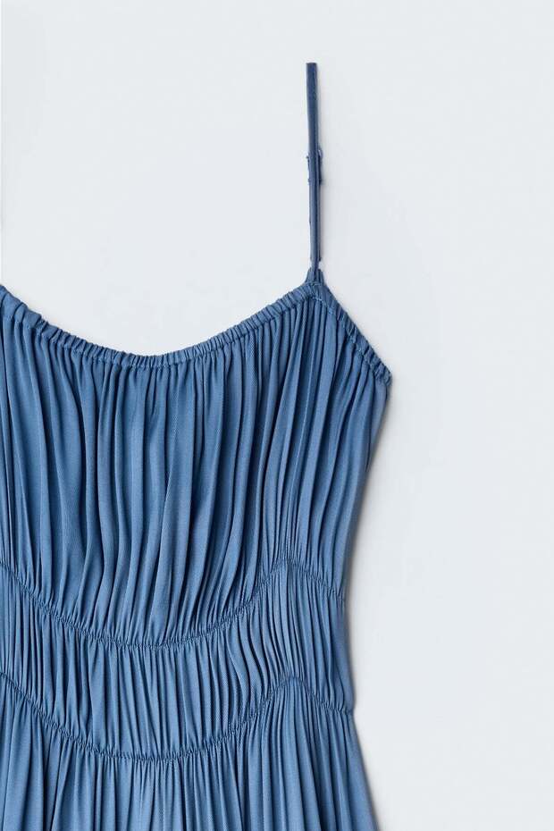 Rochie lungă cu bretele - Indigo - 6