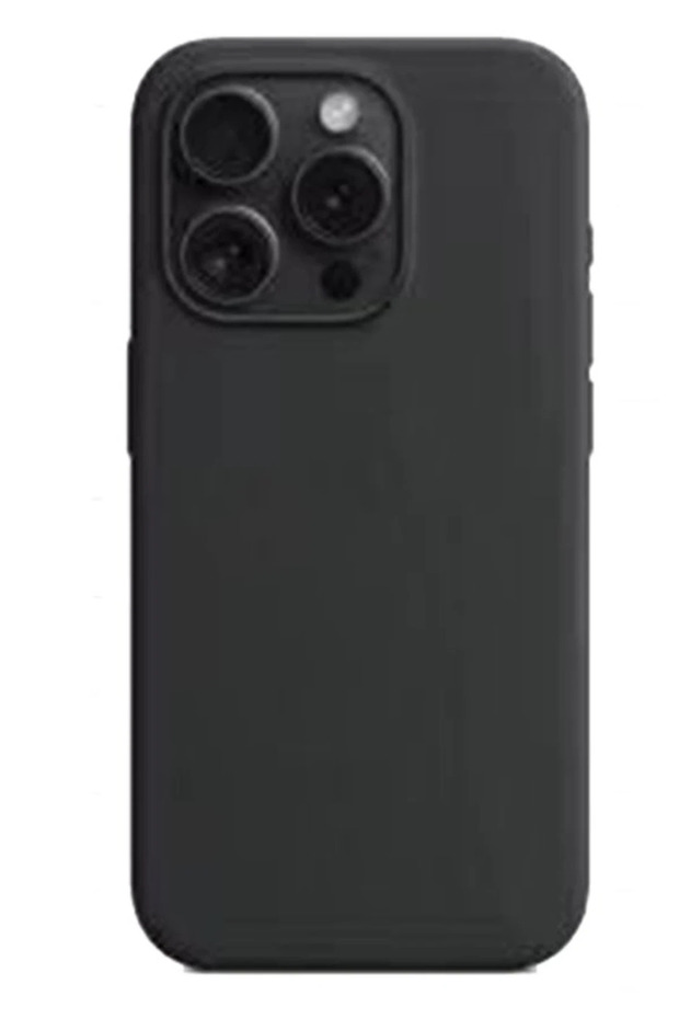 Urr Liquid Silicone Cover Compatible with iPhone 15 Pro - Black
