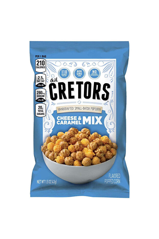 CRETORS Cheese & Caramel Mix Popcorn, 43 g