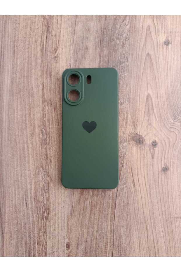 Poco C65 Heart Printed Velvet Inside Silicone Phone Case