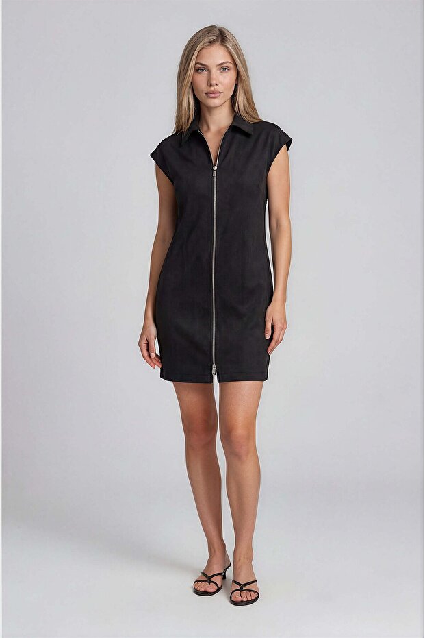 Dress with Front Zip Pocket